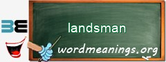WordMeaning blackboard for landsman
